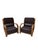 Vintage Art Deco Lounge Chairs with Leather Cushions, 1930s, Set of 2 For Sale - Image 9 of 15