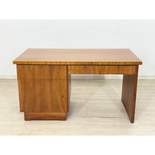 Vintage Art Deco Desk in Walnut, 1928 For Sale - Image 14 of 14