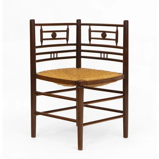 Aesthetic Movement Corner Chair Circa 1880 For Sale - Image 10 of 10