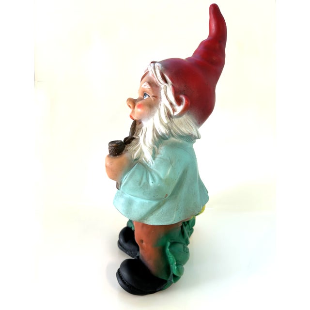 Vintage garden gnome from West Germany produced by Gustav Liebermann. “The Beekeeper” with beehive and smoke blower, is...