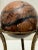 Metal Classical Greek Marble Orb Sphere on Brass Ram’s Head Stand For Sale - Image 7 of 12
