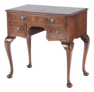19th Century English George I Burl Walnut Dressing Table