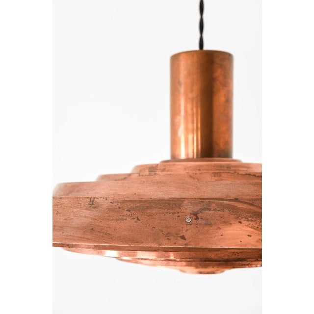 Langelinie Pendant Lamp in Copper attributed to Poul Henningsen, 1950s For Sale - Image 6 of 12