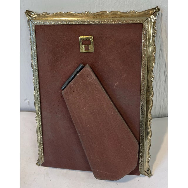 Vintage White and Gold Metal Picture Frame For Sale In Dallas - Image 6 of 6