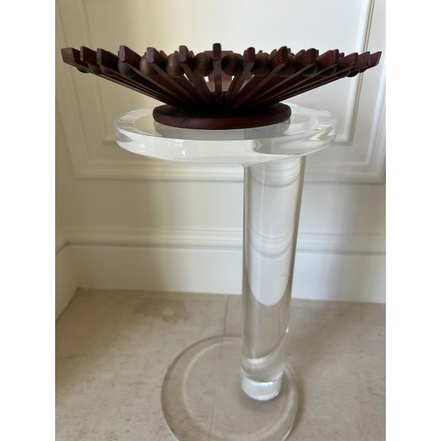 Vintage 1980’s Artisan Mid-Century Sculptural Wood Bowl / Vessel For Sale - Image 9 of 12