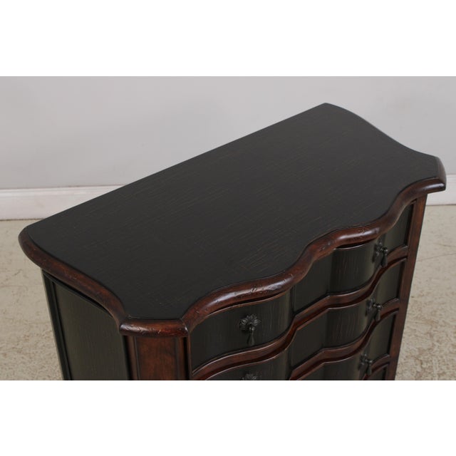 Wood Ethan Allen 4 Drawer Serpentine Chest Commode For Sale - Image 7 of 16