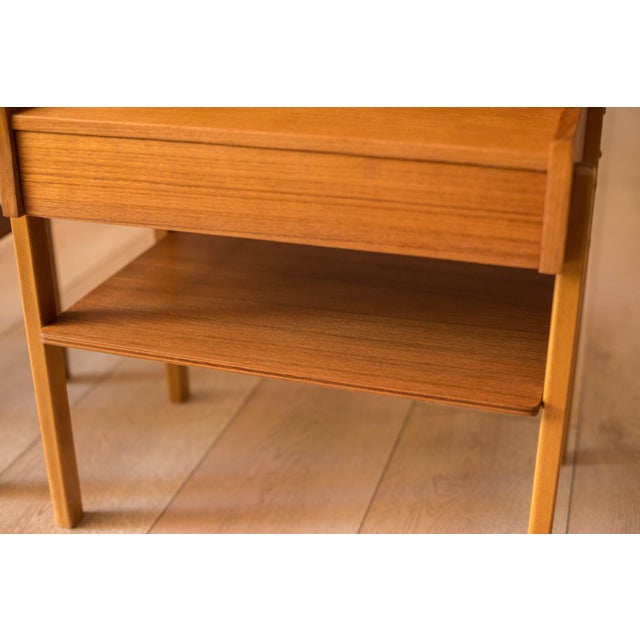 Pair of Vintage Teak Nightstands by Ab Carlstrom & Co. Mobelfabrik, Sweden For Sale In Monterey, CA - Image 6 of 17