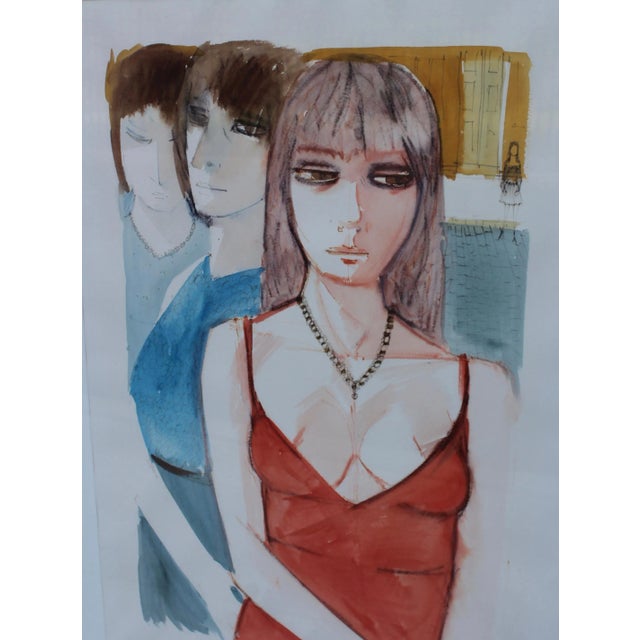 Charles Levier Charles Levier Watercolor Painting For Sale - Image 4 of 8