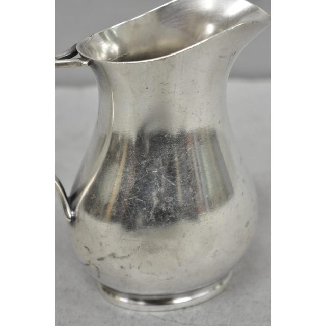 Vintage 1940s Us Navy Reed & Barton Silver Plated Soldered Small Creamer Pitcher For Sale In Philadelphia - Image 6 of 14