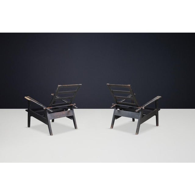 Mid-Century Modern Oak Lounge Chairs attributed to Antonín Heythum, Prague, 1930s, Set of 2 For Sale - Image 4 of 9