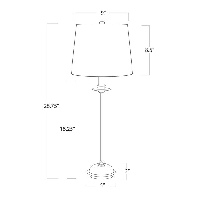 Metal Southern Living Fisher Stem Buffet Lamp For Sale - Image 7 of 8