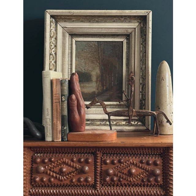 Antique Impressionist Autumn Landscape with Birch Trees, Signed (c. 1930, Gouache on Board). Impressionist autumn...