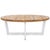 Tan Leo Round Coffee Table 4 Legs, Natural With White Legs For Sale - Image 8 of 9