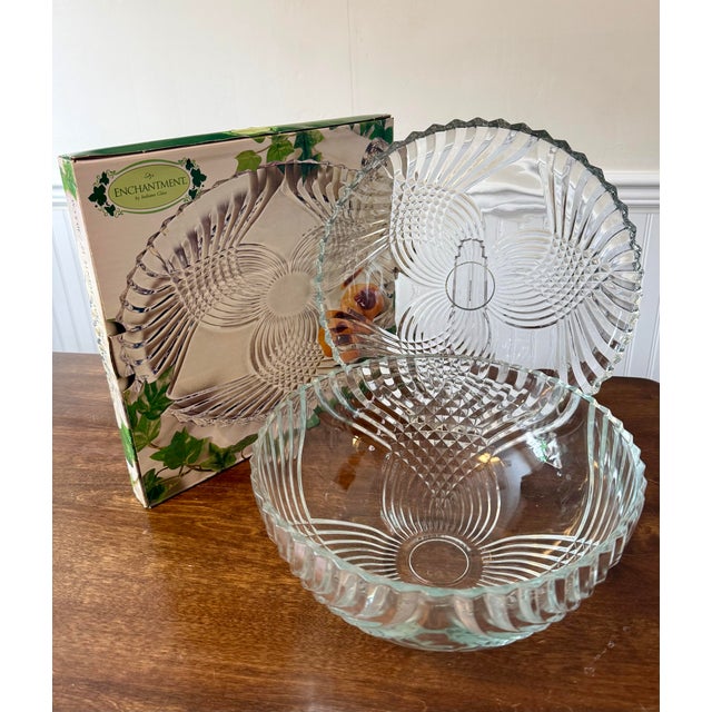 Transparent Enchantment Bowl and Platter Set - 2pcs For Sale - Image 8 of 12