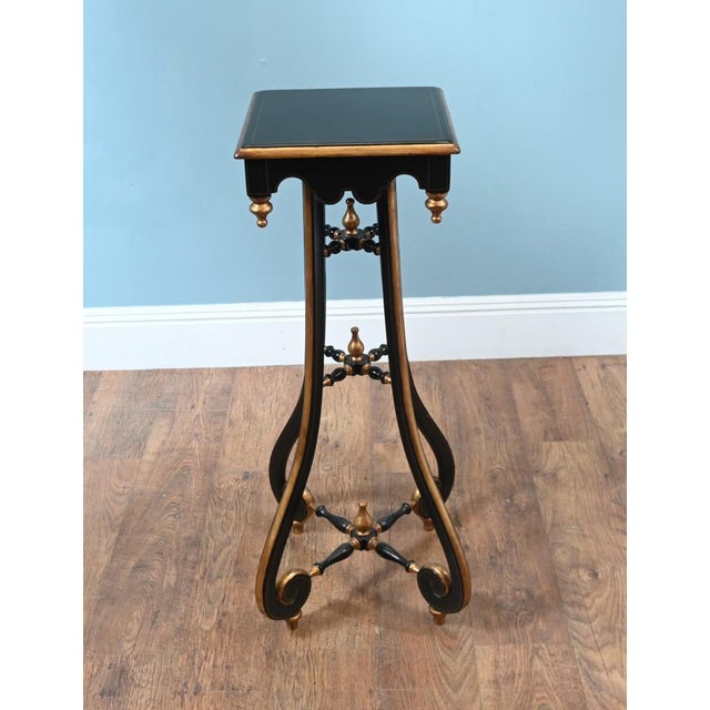 Arts and Crafts Lacquered Pedestal Stands, Set of 2 For Sale - Image 5 of 12
