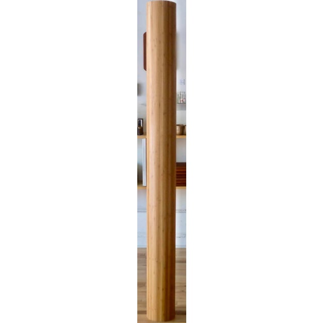 Contemporary Au Naturel Room Divider or Screen in Natural Bamboo 6 Ft High by 8 Ft Long For Sale - Image 3 of 4
