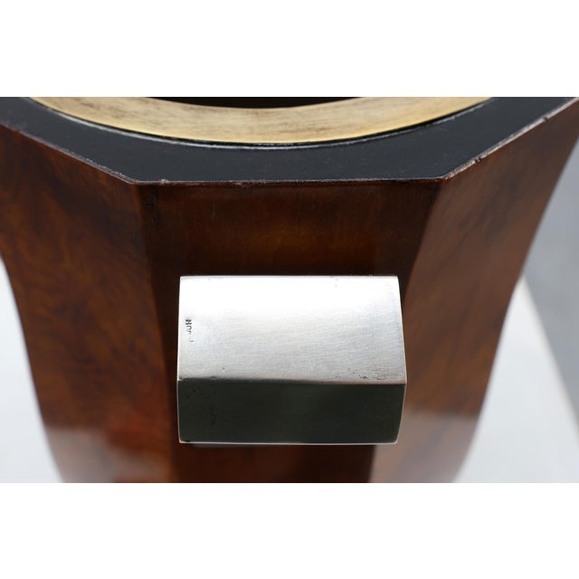 Black Art Deco Sculptural Burlwood Ice Bucket, France, 1925 For Sale - Image 8 of 11