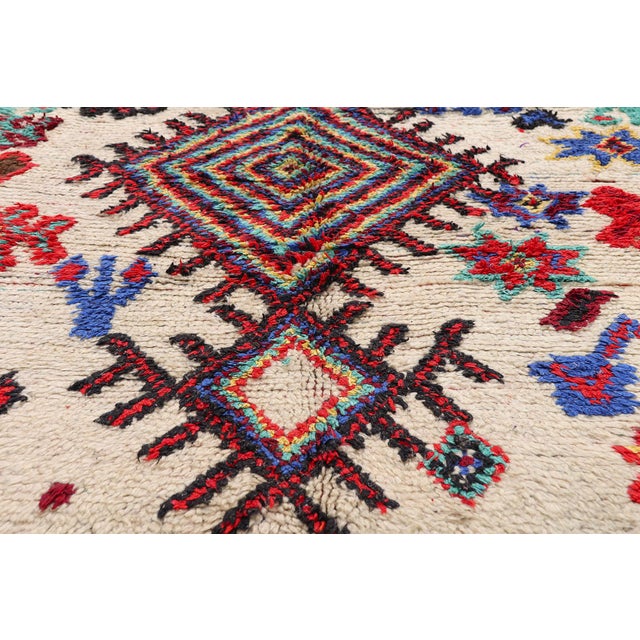 Late 20th Century Vintage Azilal Boucherouite Moroccan Rug, 06'00 X 08'11 For Sale - Image 5 of 10