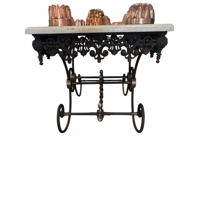 Mid 20th Century French Pastry Table with Marble Top For Sale - Image 17 of 18