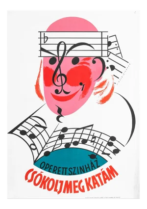 1963 Original Hungarian Poster, Kiss Me Kate