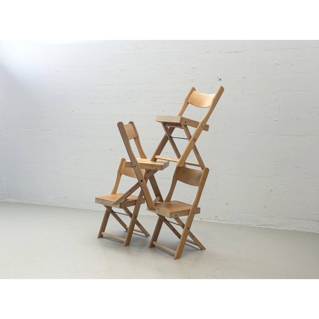 Folding Chairs in Beech Wood, Switzerland, 1990s For Sale - Image 11 of 18