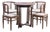 Art Nouveau Bentwood Table with Chairs and Stools, 1910, Set of 5 For Sale