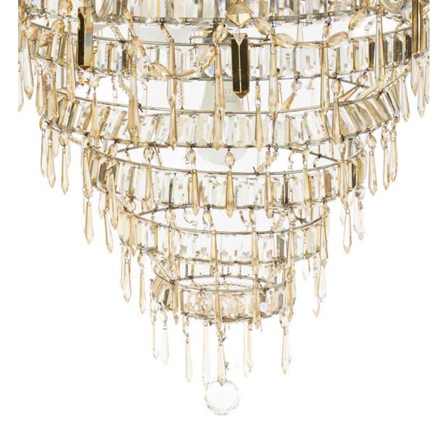 Traditional Large Spanish La Granja Crystal Chandelier, 1890s For Sale - Image 3 of 6
