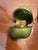 Mid 20th Century Evans Hand- Enameled Green Pear Lighter and Tray With Leaf Accent For Sale - Image 10 of 12