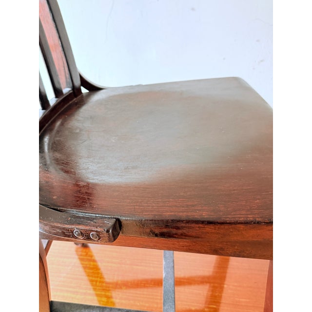 Brown Early 20th Century Mission Style Bankers Chair by Japser Chair Co. For Sale - Image 8 of 10