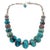 Chunky Chinese Turquoise Bead Necklace With Sterling Silver Chain, 20 Inch For Sale - Image 4 of 6
