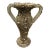 1920s French Decorative Terra Cotta Vase Encrusted With Sand & Tiny Sea Shells For Sale
