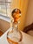 Vintage Bohemian Amber Cut Crystal Decanter With Stopper For Sale In New York - Image 6 of 6