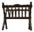 Vintage Walnut Victorian English, American Turned Wood Magazine Rack For Sale