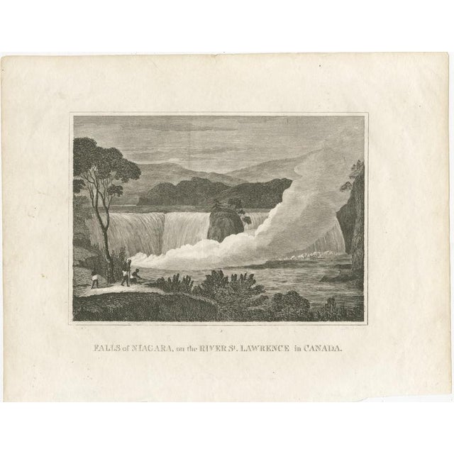 Falls of Niagara, River St. Lawrence, Canada – Engraving Published in 1816 This early 19th-century engraving titled Falls...