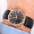 1950s Rolex Speckled Gold Dial 33mm 18k Gold Precision Leather Watch For Sale - Image 11 of 12