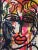 Abstract Peter Keil, Large Abstract Face Mixed-Media Painting, 1980s For Sale - Image 3 of 9