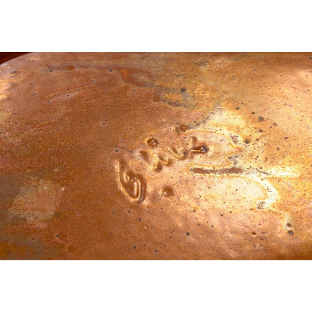 Ceramic John Glick Signed Platter III Modernist Stoneware Glazed Ceramic Plum Tree Potte For Sale - Image 7 of 7