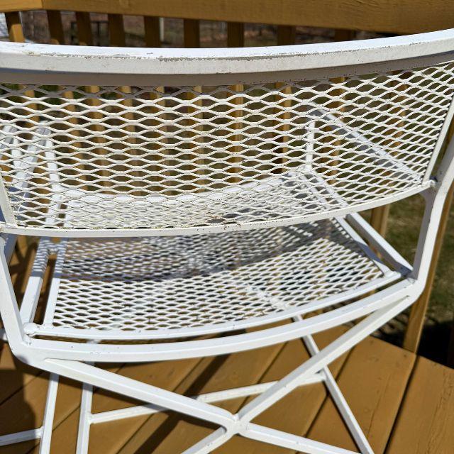 Mid 20th Century, White Metal Director Chairs, Styled After Salterini, Pair (2) For Sale - Image 11 of 18