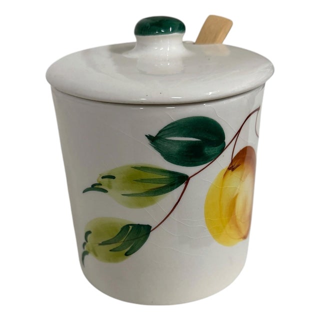 Vintage Italy Condiment Jelly Jar Server For Sale