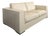 Two-Seater Cream Leather Sofa from Rivolta, Italy For Sale