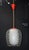 A striking mid-century german pendant light dating to circa 1960, distinguished by its sculptural double-glass shade and...