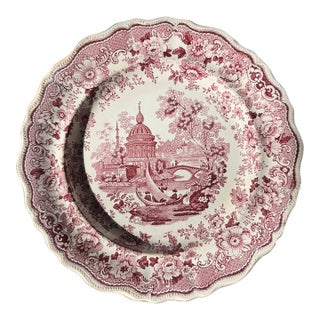 1830s Staffordshire Transferware Dinner Plate For Sale