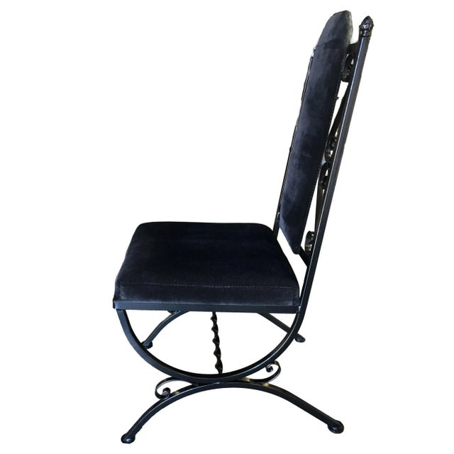 1960s Mid Century Dining Chair With Scrolling Pattern, Set of Four For Sale - Image 5 of 8