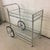 Mid-Century Modern Italian Style Faux Bamboo Chrome Bar Cart For Sale - Image 3 of 10