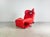 Cassina Wink Chair Armchair in Red by Toshiyuki Kita for Cassina For Sale - Image 4 of 10