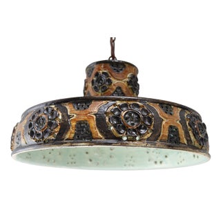 Danish Stoneware Pendant Lamp by Jette Hellerøe, 1960s For Sale