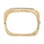 Contemporary 14K Yellow Gold 1 1/4 Cttw Diamond Ribbed Rounded Rectangle Bangle Bracelet (G-H Color, VS2-SI1 Clarity) - 7.75" Inches For Sale - Image 3 of 5