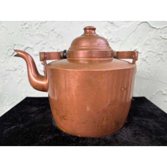 Vintage Finnish Copper Kettle by Rothberg Oy, Turku – 1.8l, Mid-20th Century Scandinavian Design For Sale - Image 4 of 12