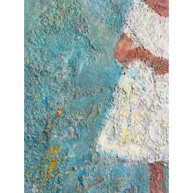 Girl With Blue Balloon 2005 Large Statement Piece Oil Painting by Zaza Khabuliani, Original, Signed For Sale - Image 4 of 12