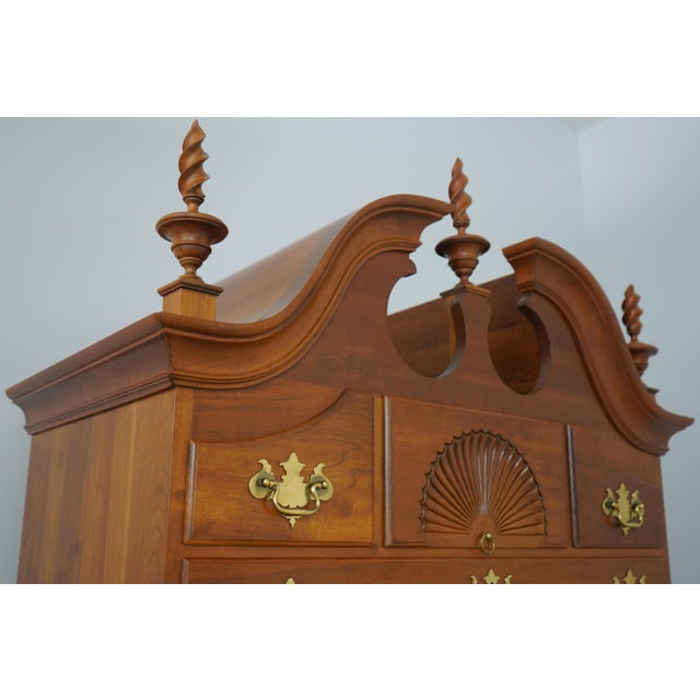 Stickley Cherry New England Queen Anne Highboy For Sale - Image 12 of 18